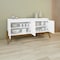 Manhattan Comfort Mid-Century Modern Gales 63.32 Sideboard with Solid Wood Legs in Matte White SB-62722-WH - alternate 3